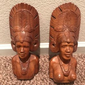 Two Wood Statues